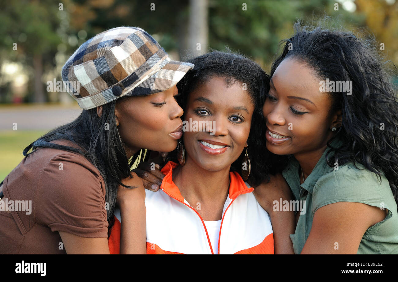 Happy African American Girls Stock Photo - Alamy