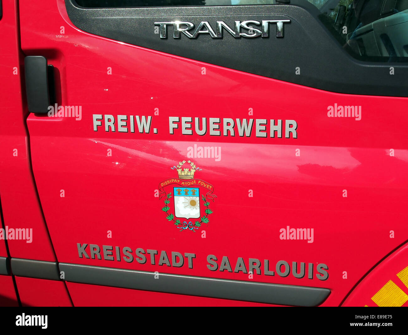 Ford Transit Freiwillige Feuerwehr Kreisstadt Saarlouis, Grenzlandmeisterschaften 2014, bild 1 Stock Photo
