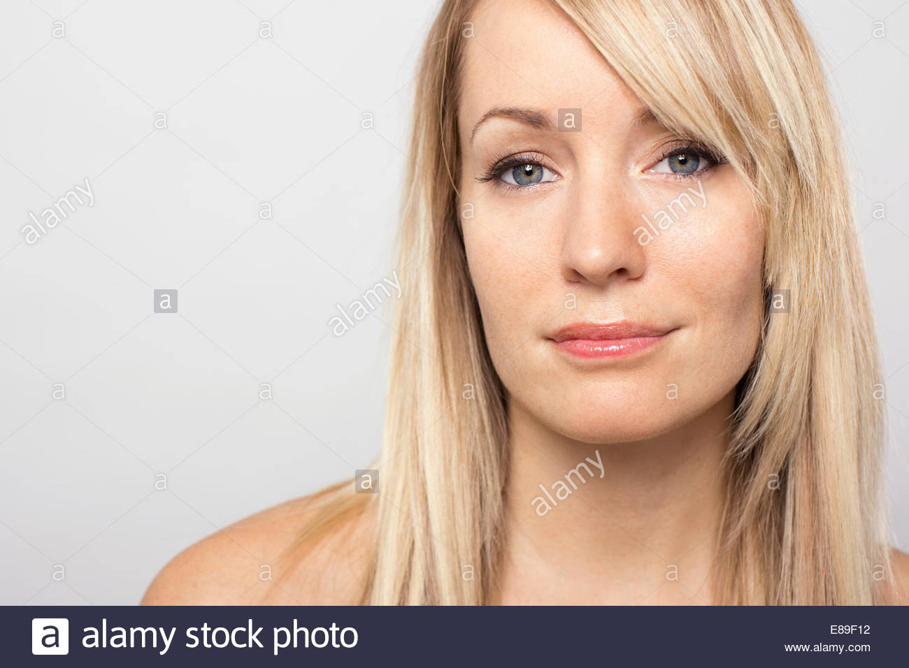 Close up portrait of blonde woman Stock Photo - Alamy