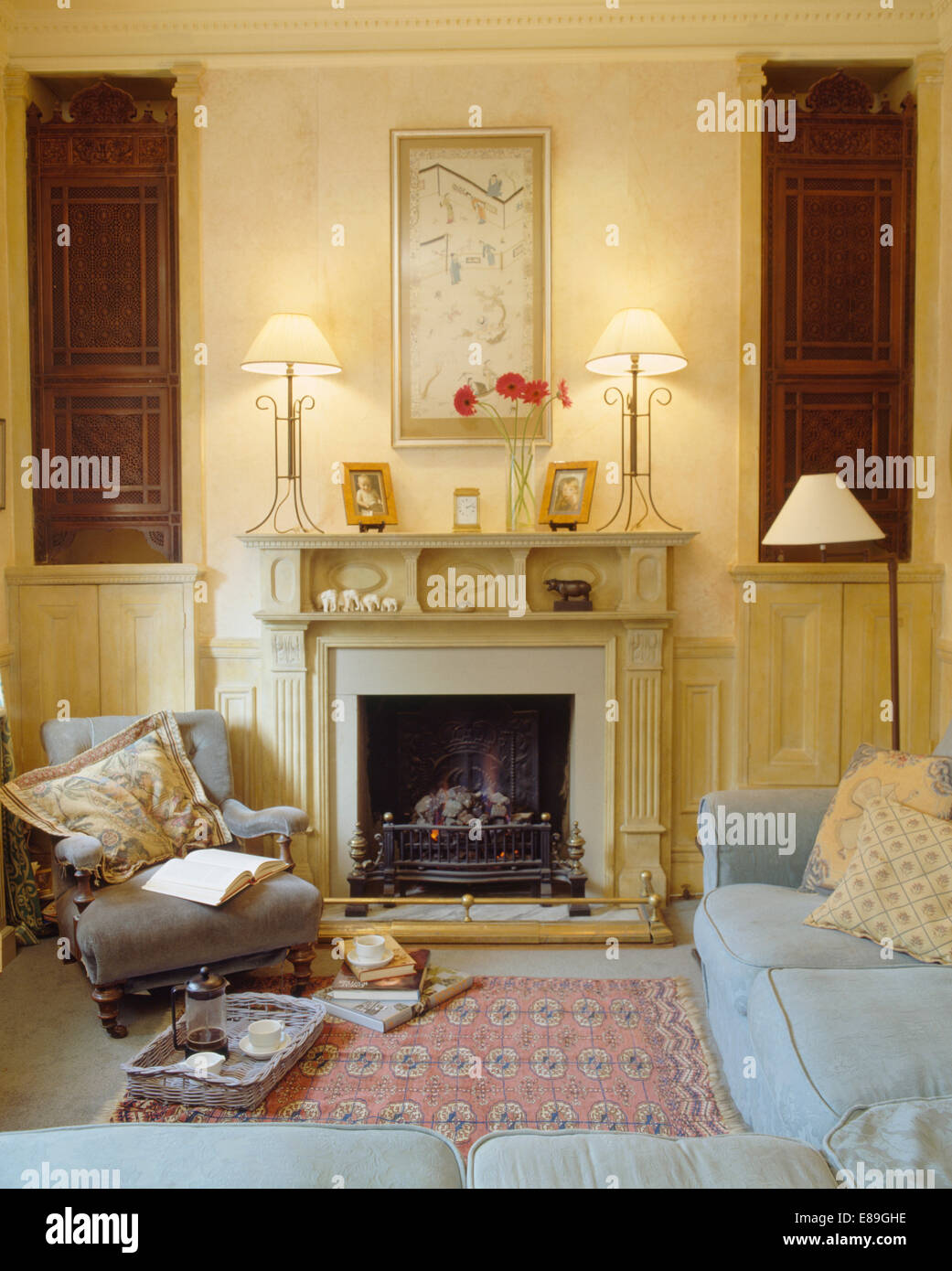 Antique on sale fireplace chairs