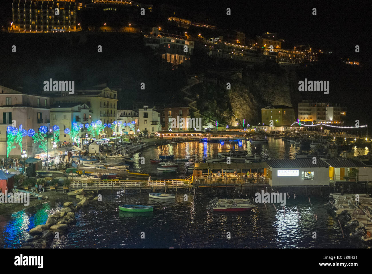 Marina Grande, Sorrento at Night Stock Photo Alamy