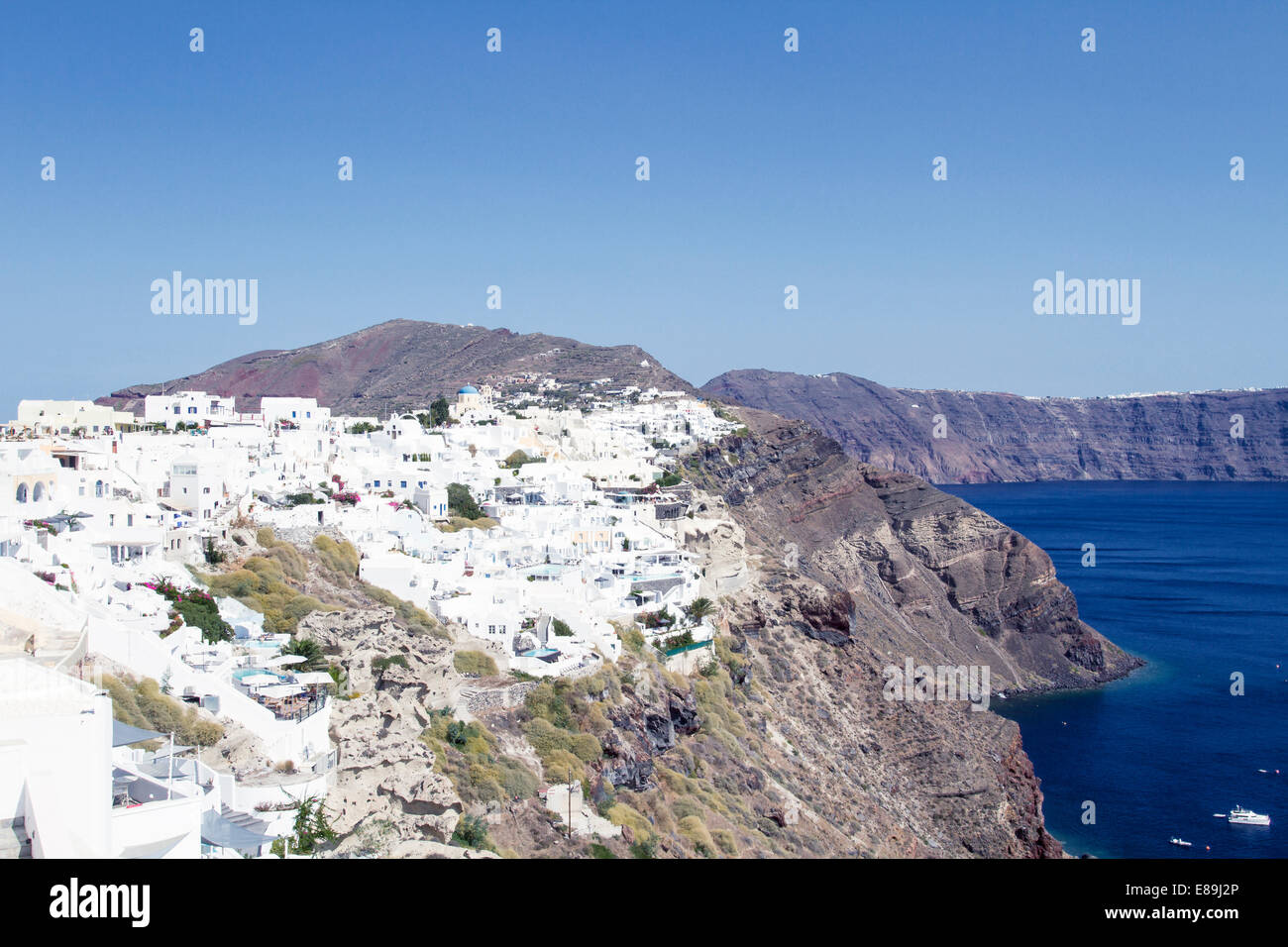 Oia village on the island of Santorini Stock Photo