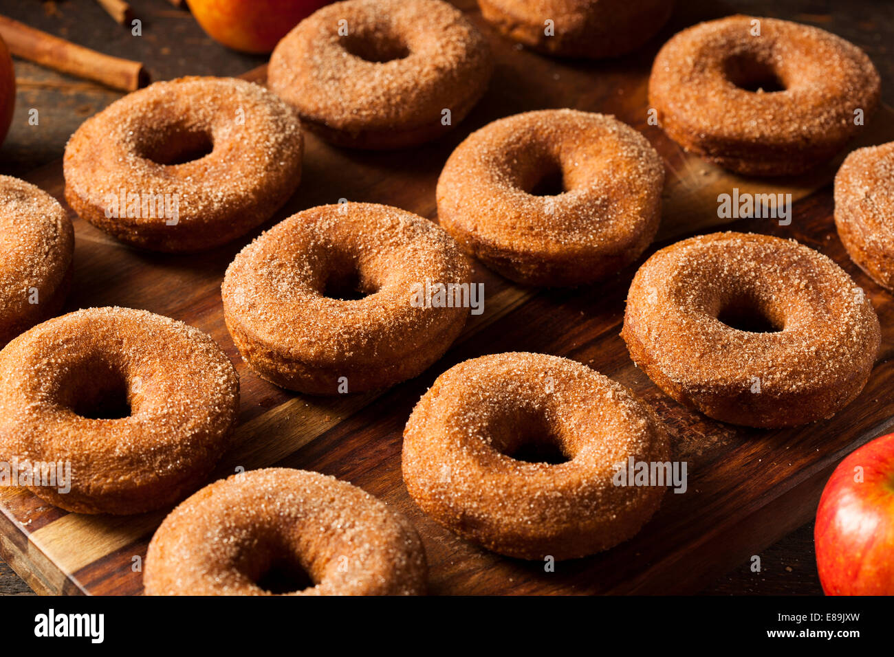 Warm Apple Cider Donuts Ready to Eat Stock Photo Alamy