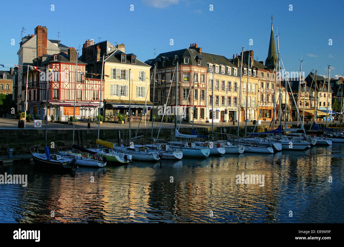 Honfleur, France, French Coast, protected harbor Stock Photo Alamy