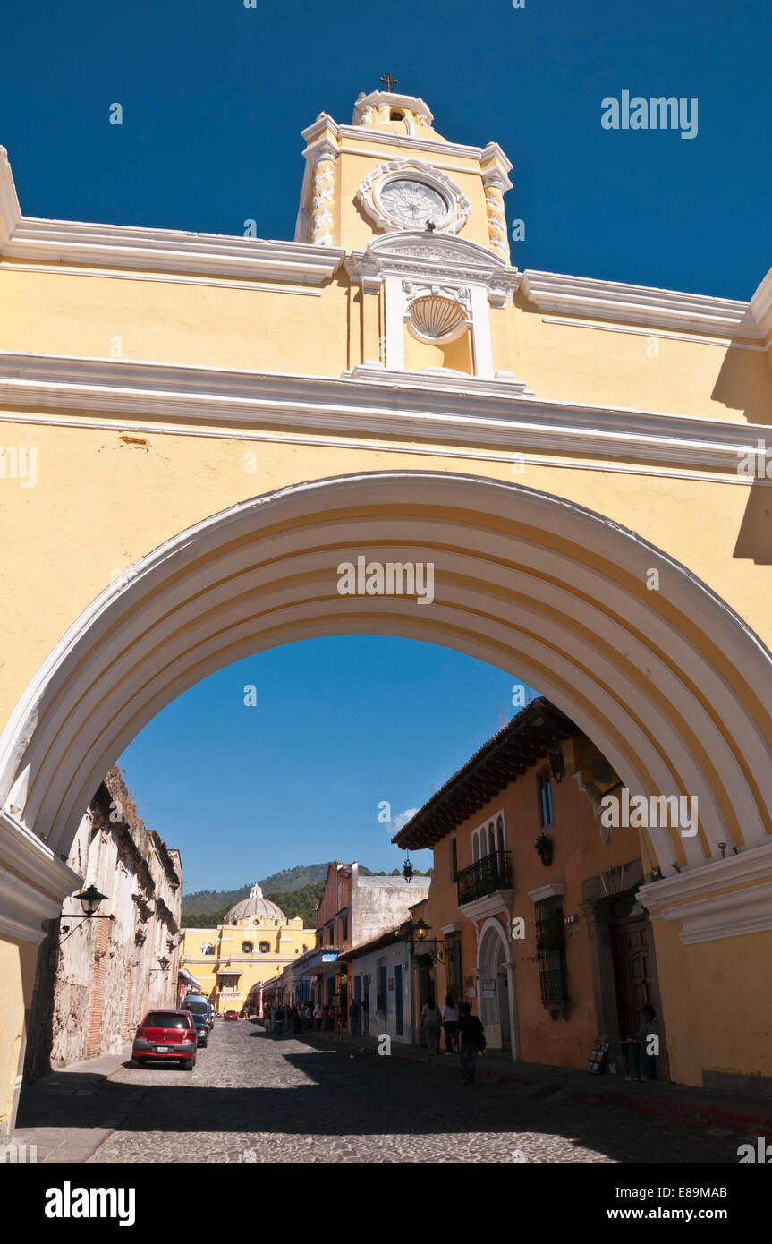 Santa Catalina Arch, Arco de Santa Catalina, Antigua, Guatemala Stock