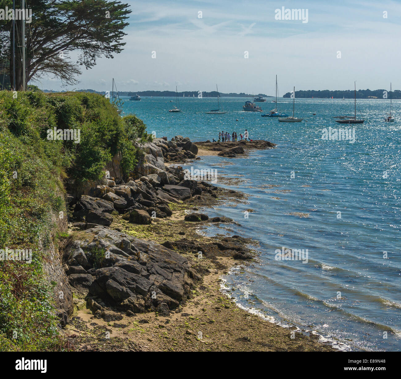 gulf of Morbihan, from Île aux Moines. France. Stock Photo