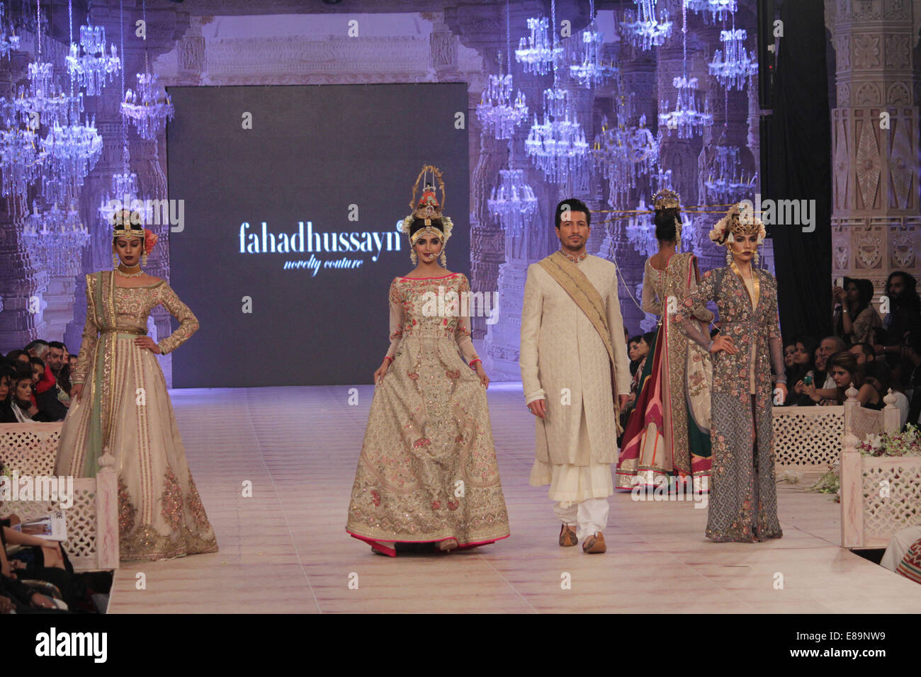 Pakistani Model Ramp Lahore, Pakistan. 1st October, 2014. Models walk on a ramp to present ...
