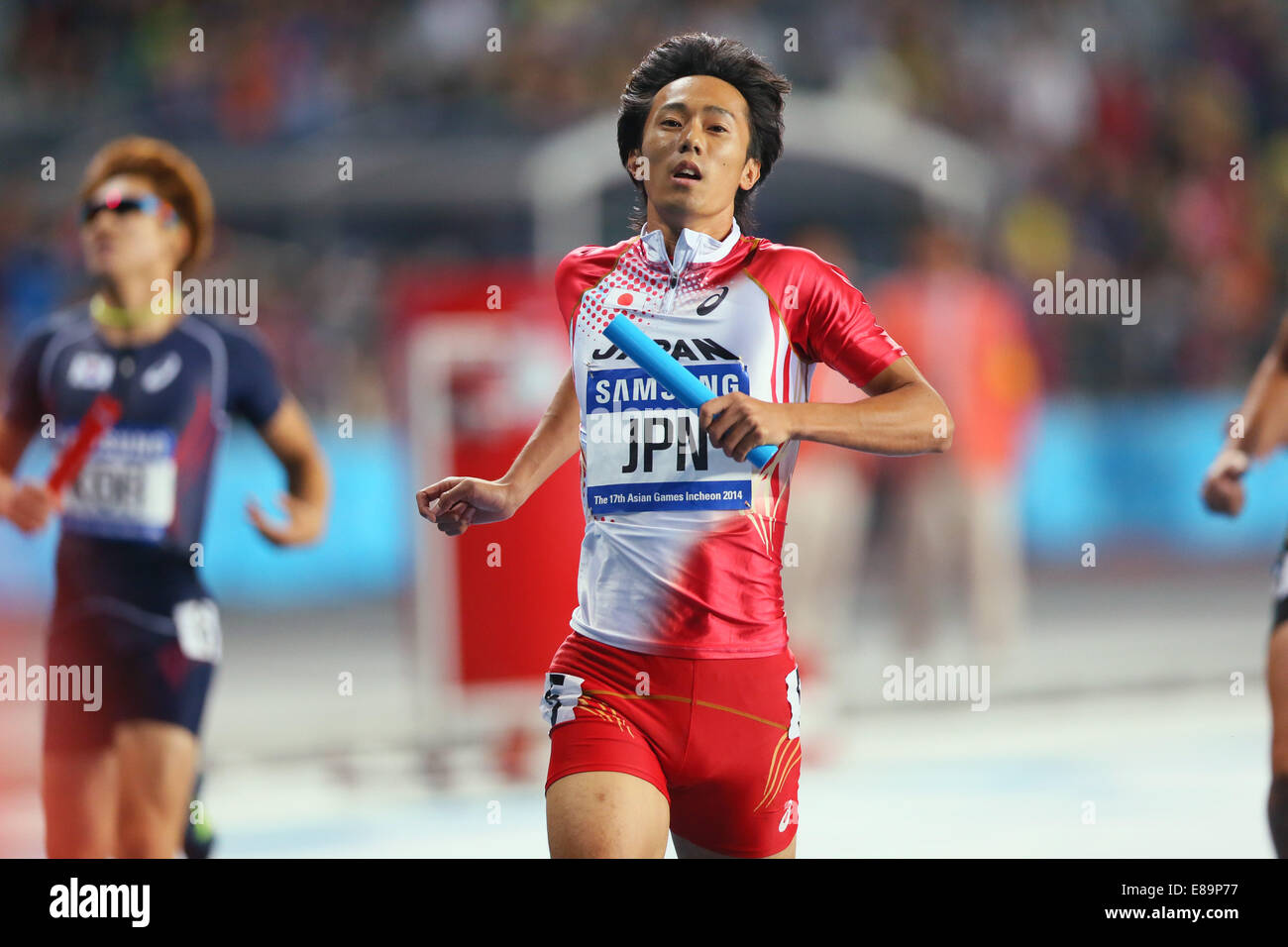 Kei Takase (JPN), OCTOBOR 2, 2014 Athletics Men's 4x100m Relay at
