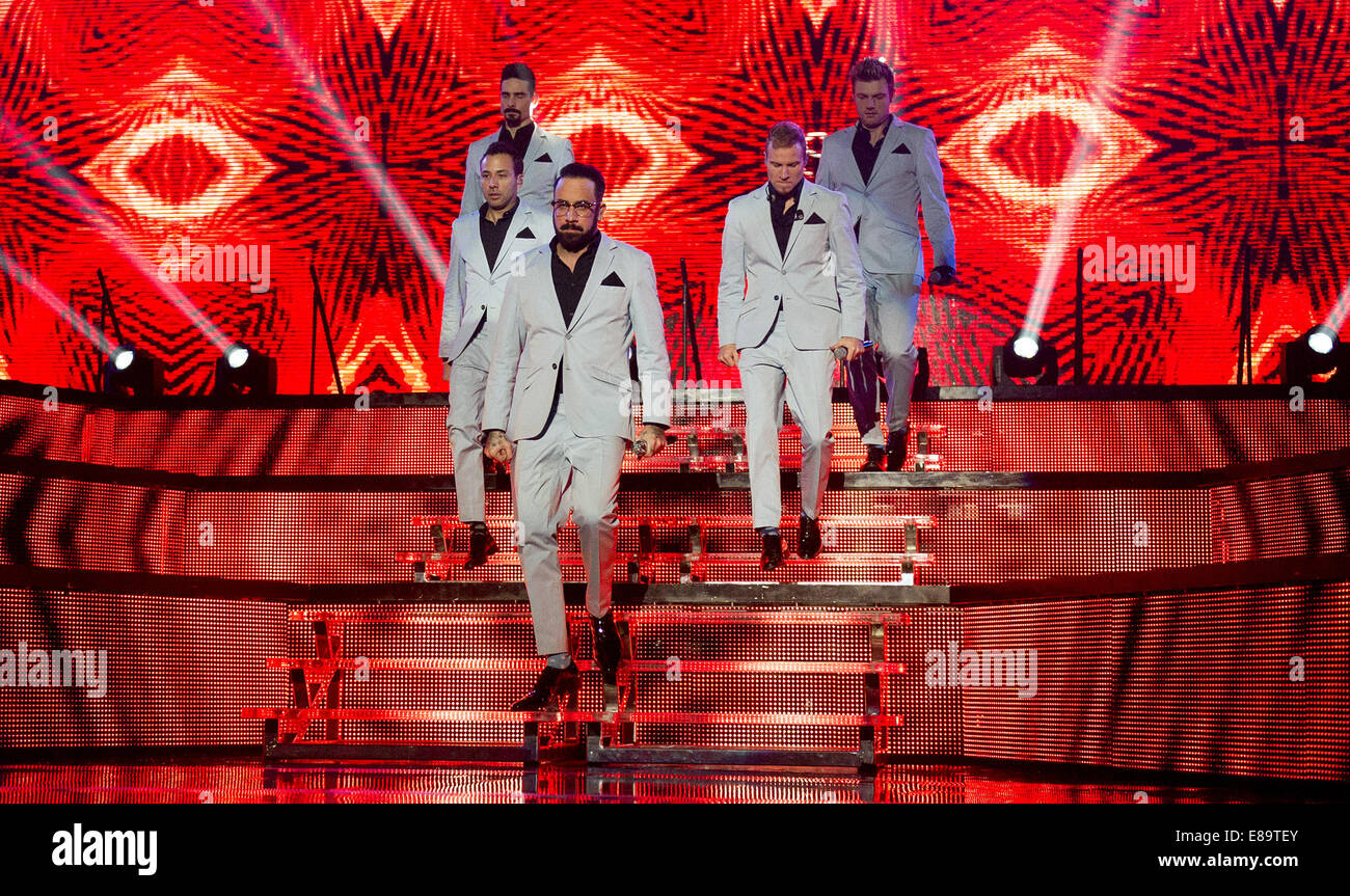 The Backstreet Boys performing live in concert at the Heineken Music