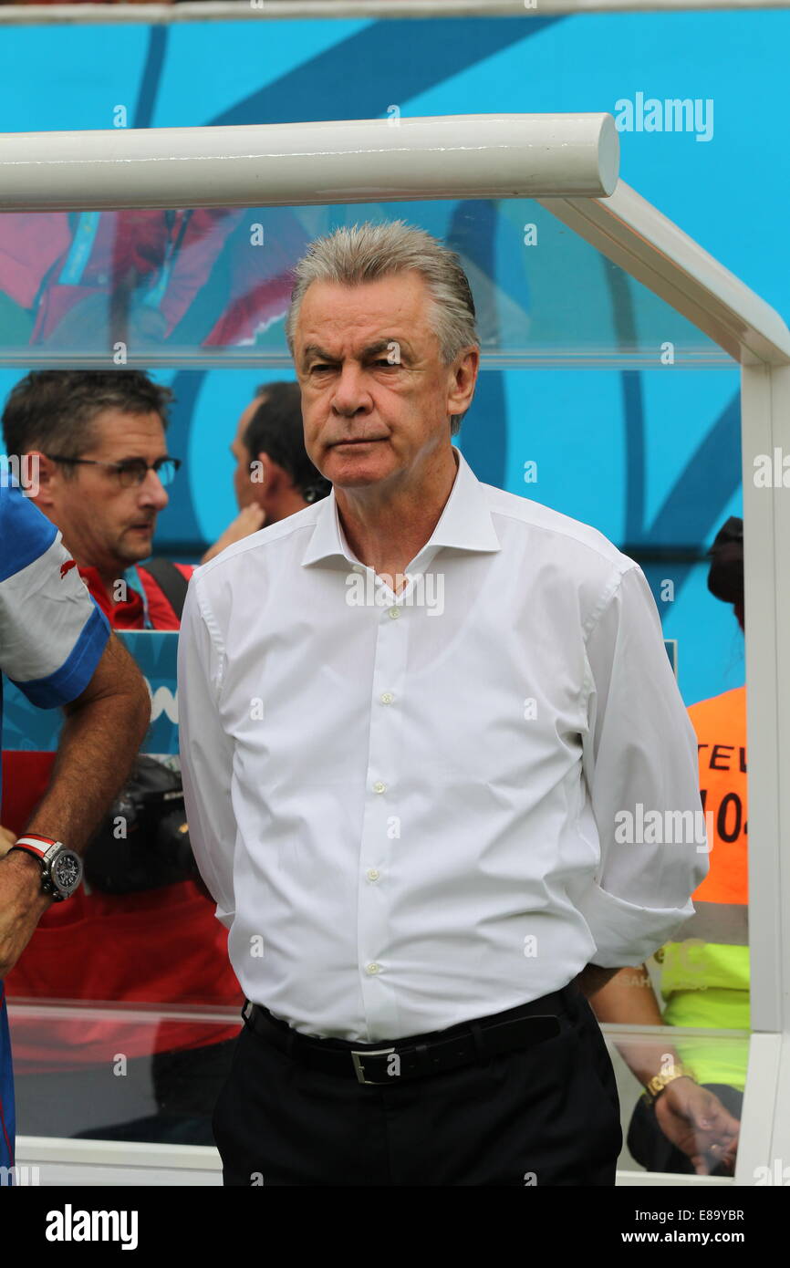 Ottmar HITZFELD, Coach of Switzerland. Switzerland v Honduras. Group match, FIFA World Cup Brazil 2014. Arena Amazonia Manaus, B Stock Photo