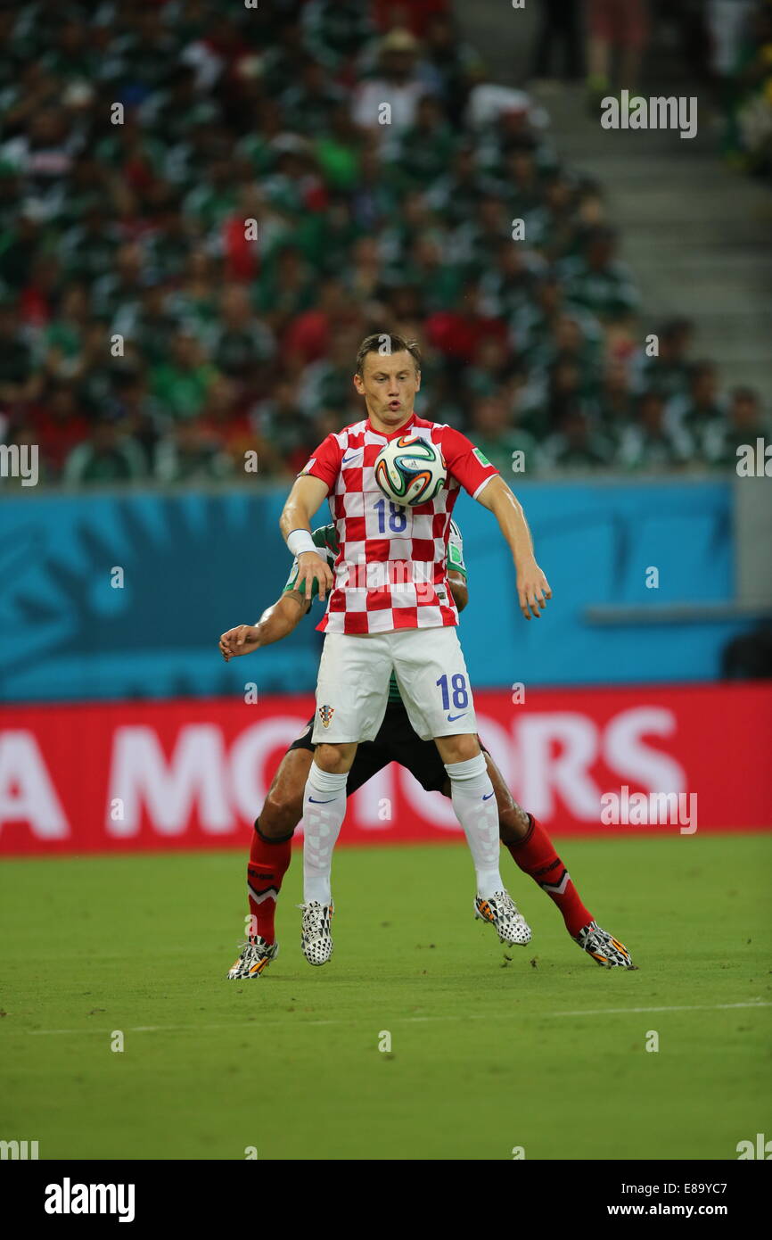 Ivica Olic of Croatia. Mexico v Croatia, group match. FIFA World Cup Brazil 2014. Arena Pernambuco Recife. 23 June 2014 Stock Photo