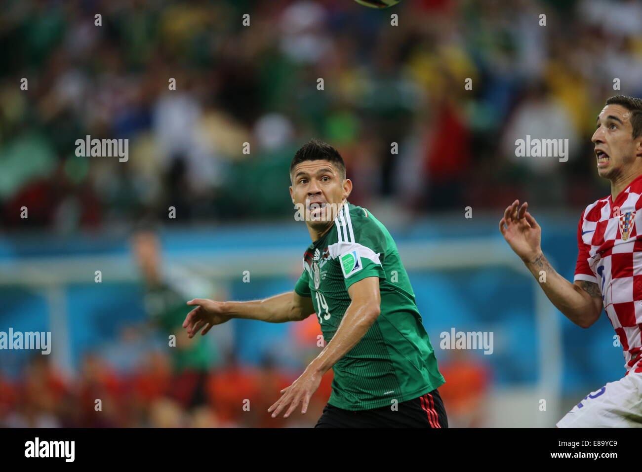 Oribe Peralta of Mexico. Mexico v Croatia, group match. FIFA World Cup Brazil 2014. Arena Pernambuco Recife. 23 June 2014 Stock Photo