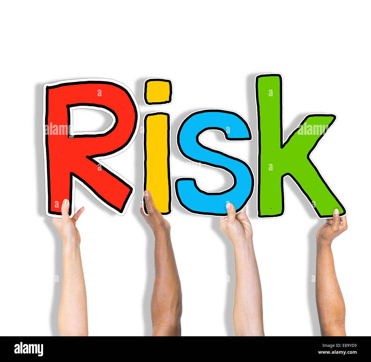 Risk Word Concepts Isolated on White Stock Photo