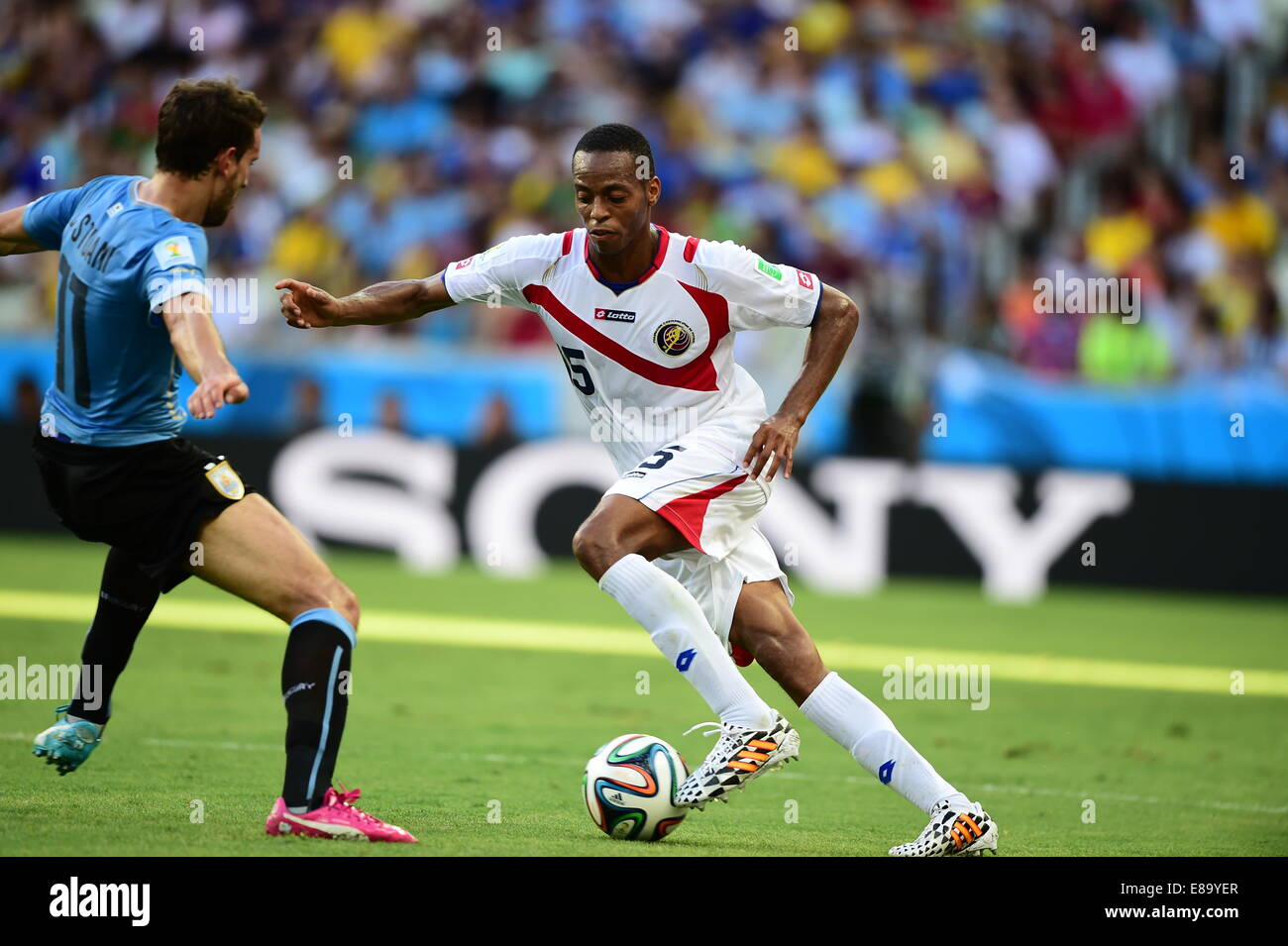 Celso Borges of Costa Rica. Uruguay v Costa Rica. World Cup group match. 14 June 2014. FIFA World Cup 2014. Castelao stadium, Fo Stock Photo