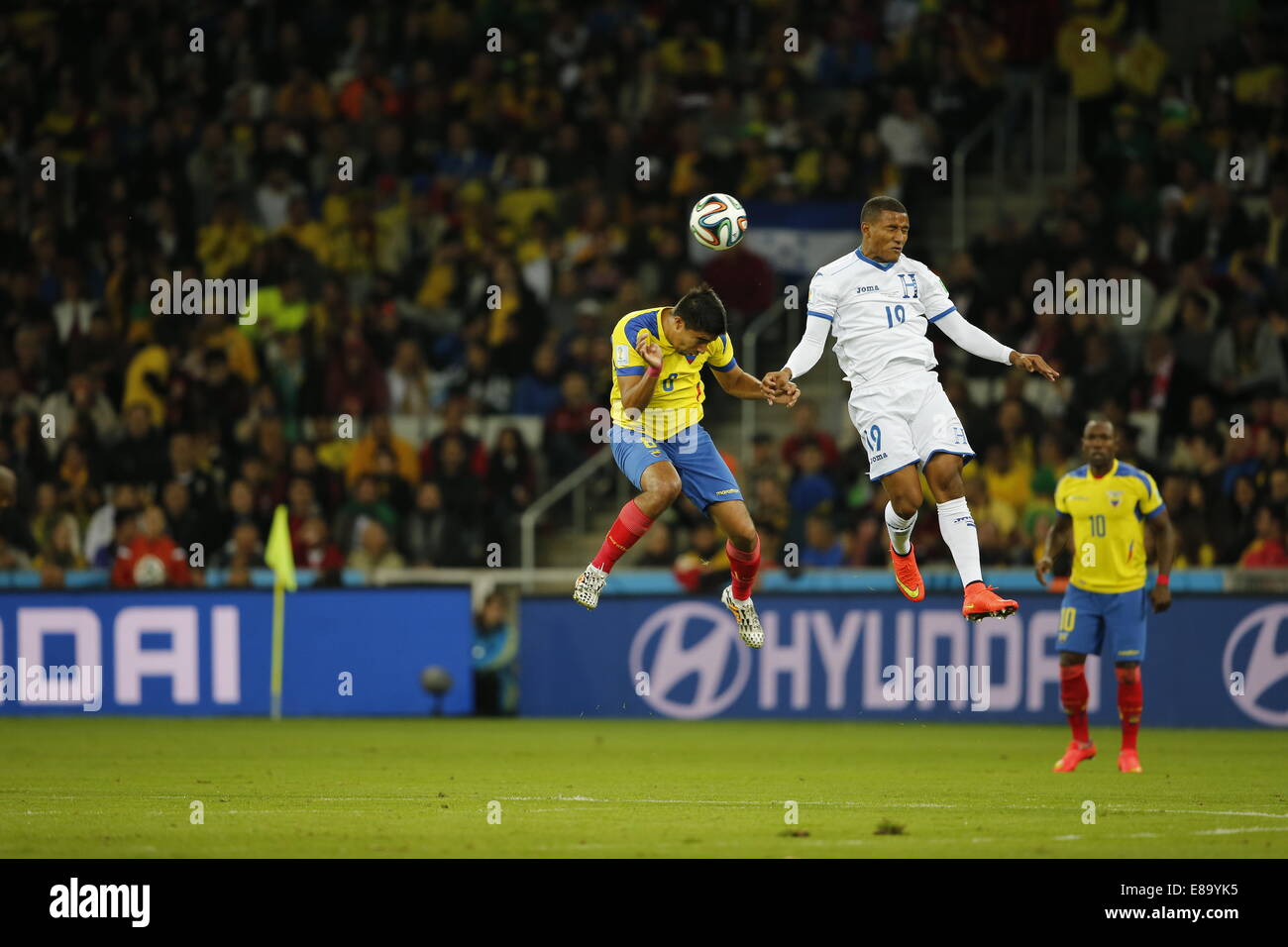 Mario Martinez of Ecuador. Honduras v Ecuador FIFA World Cup Brazil. Curitiba, Brazil. 20 June 2014 Stock Photo