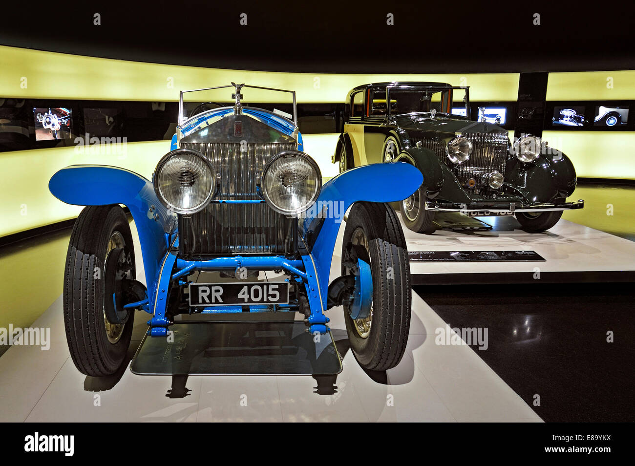 Rolls-Royce Phantom 1 from 1926 and Rolls-Royce 20-25 H.P. from 1935, BMW Museum, Munich, Upper Bavaria, Bavaria, Germany Stock Photo