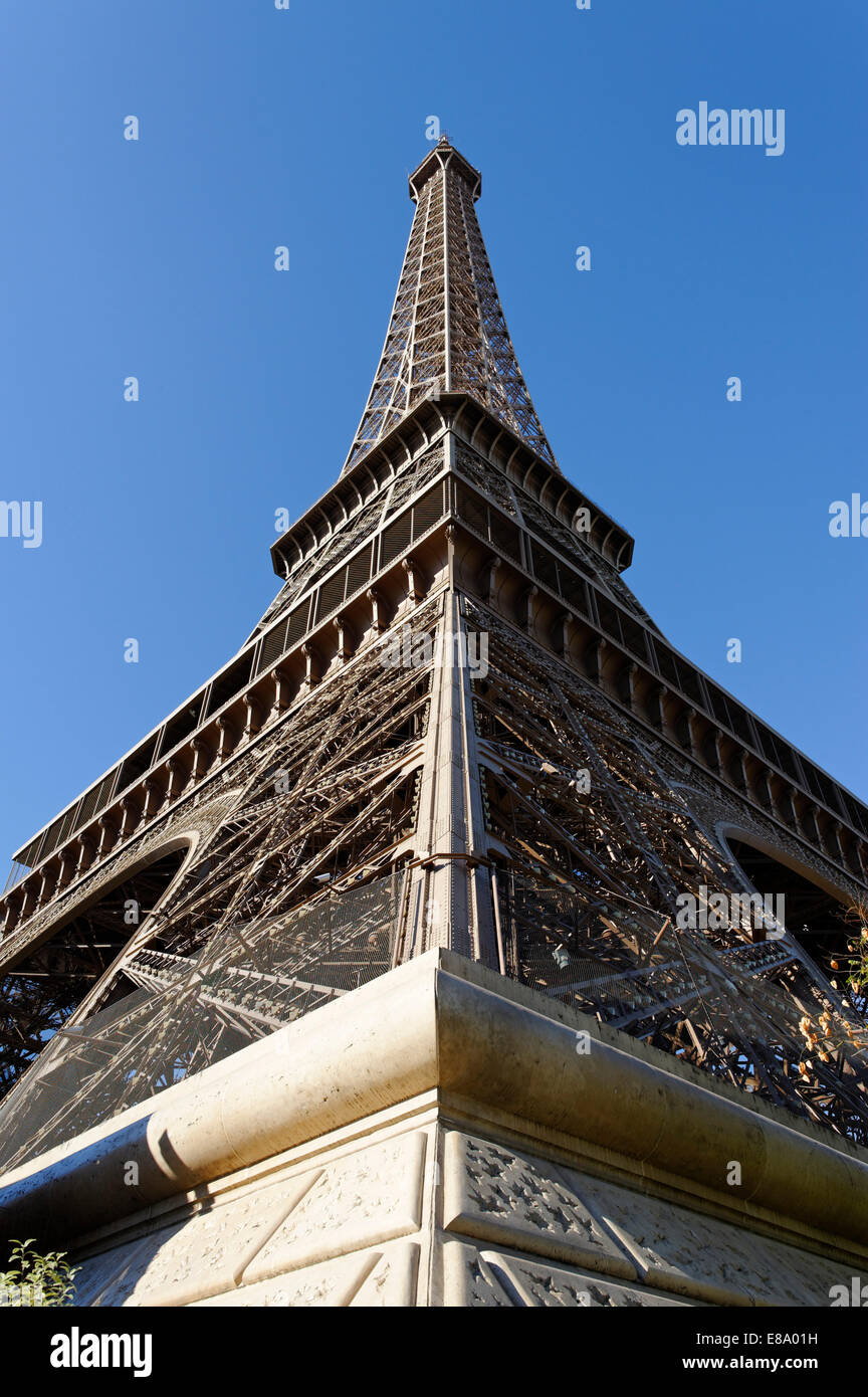 Eiffel Tower, Tour Eiffel, 7th Arrondissement, Paris, France Stock