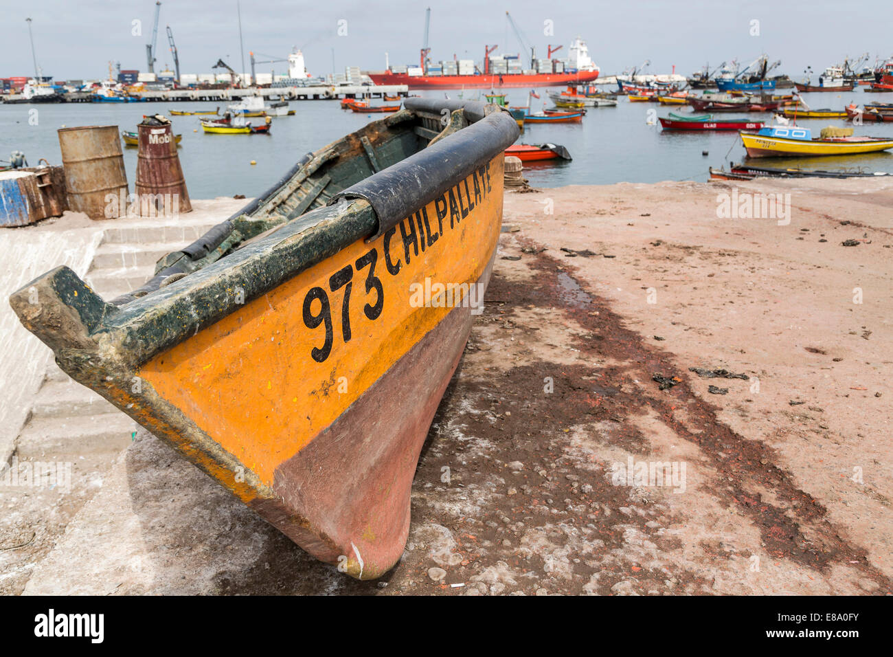 Port of Arica, Pacific Coast, northern Chile Stock Photo