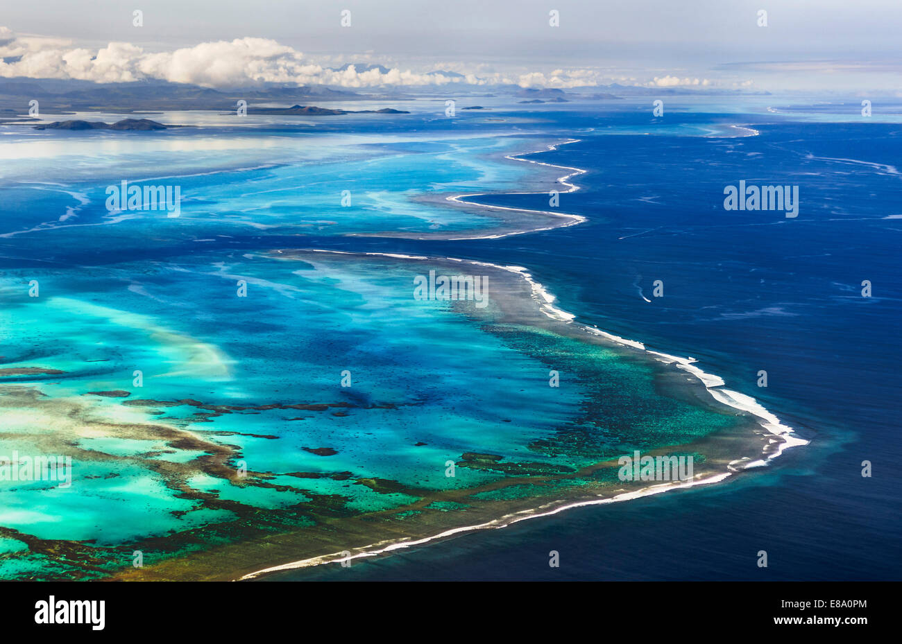 Barrier of the coral reef of Grande Terre, New Caledonia Stock Photo