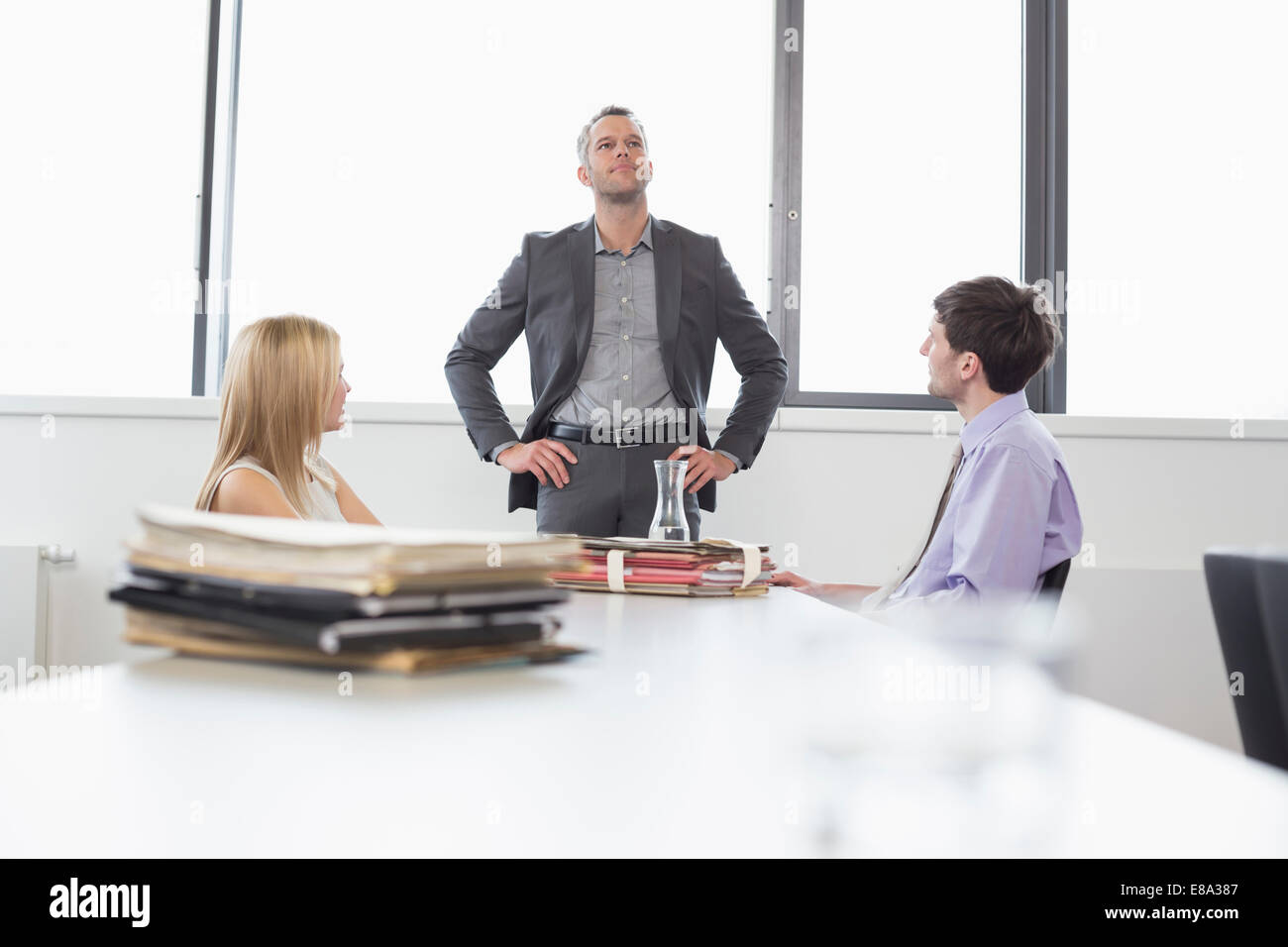 business people having meeting in office Stock Photo - Alamy