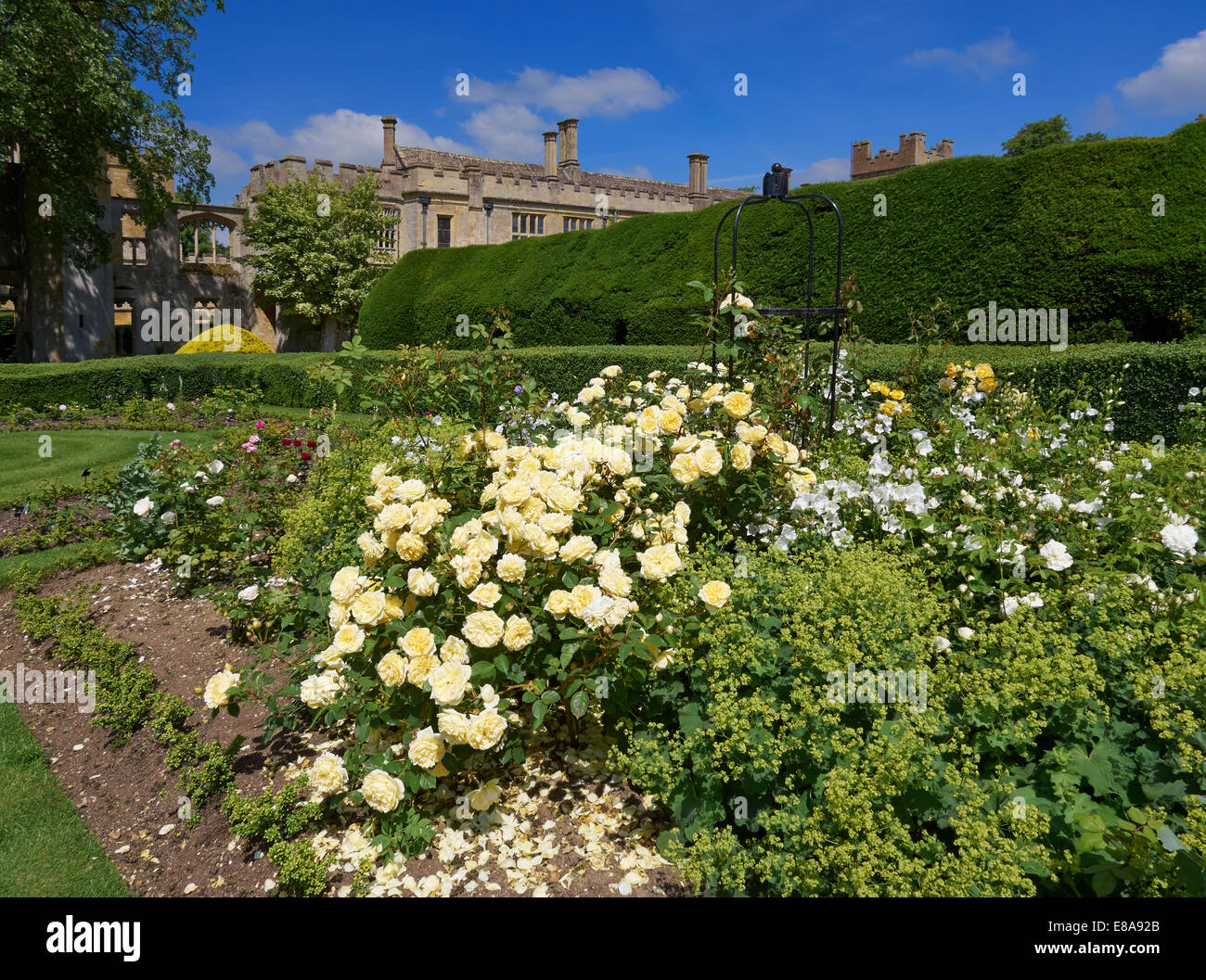 Queens Garden, Sudeley Castle Gardens, Gloucestershire Stock Photo