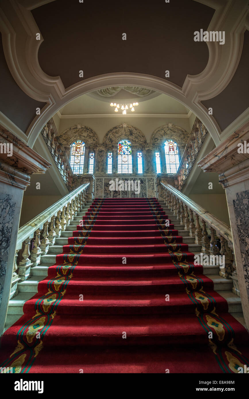 Staircase in Belfast's City Hall Stock Photo