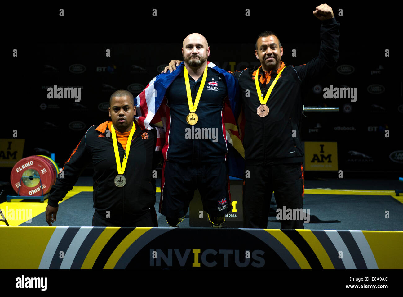 James Wilson, a gold medal winner representing the British Army; Toninho Norden, a silver medal winner representing the Netherla Stock Photo