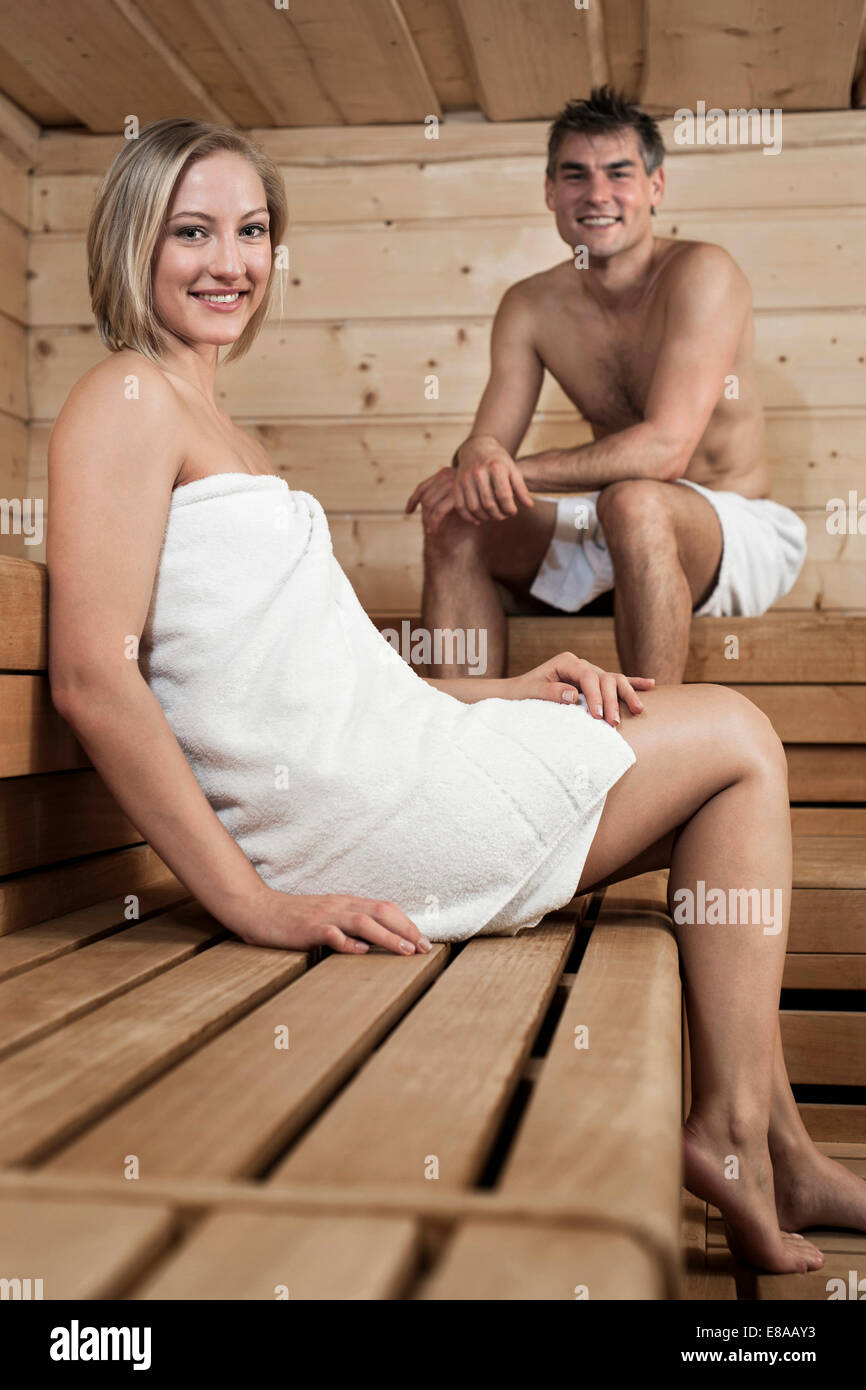 Man And Woman In A Sauna Stock Photo Alamy man-and-woman-in-a-sauna-stock-photo-alamy