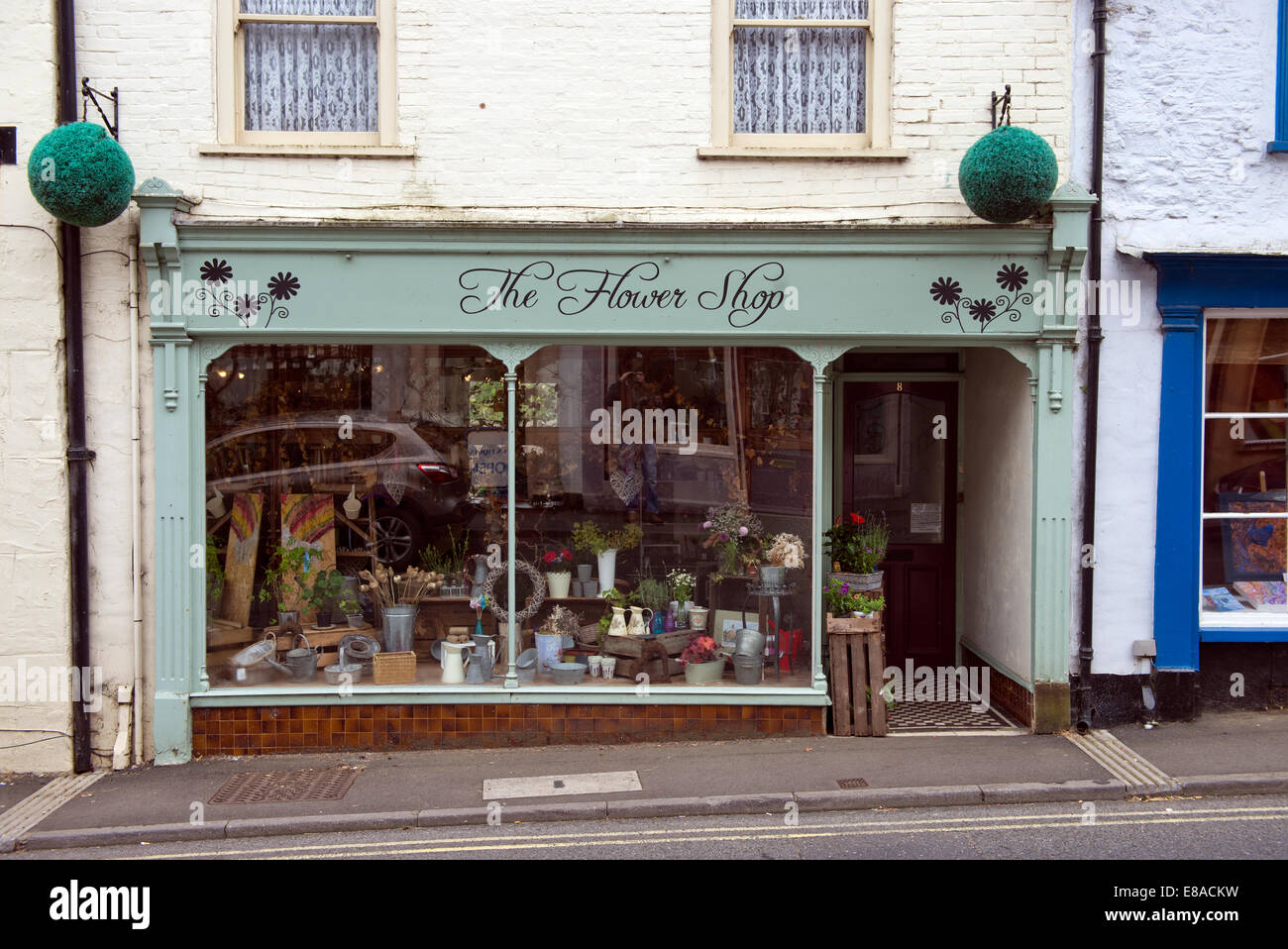 Florists in the Somerset town of Bruton UK Stock Photo