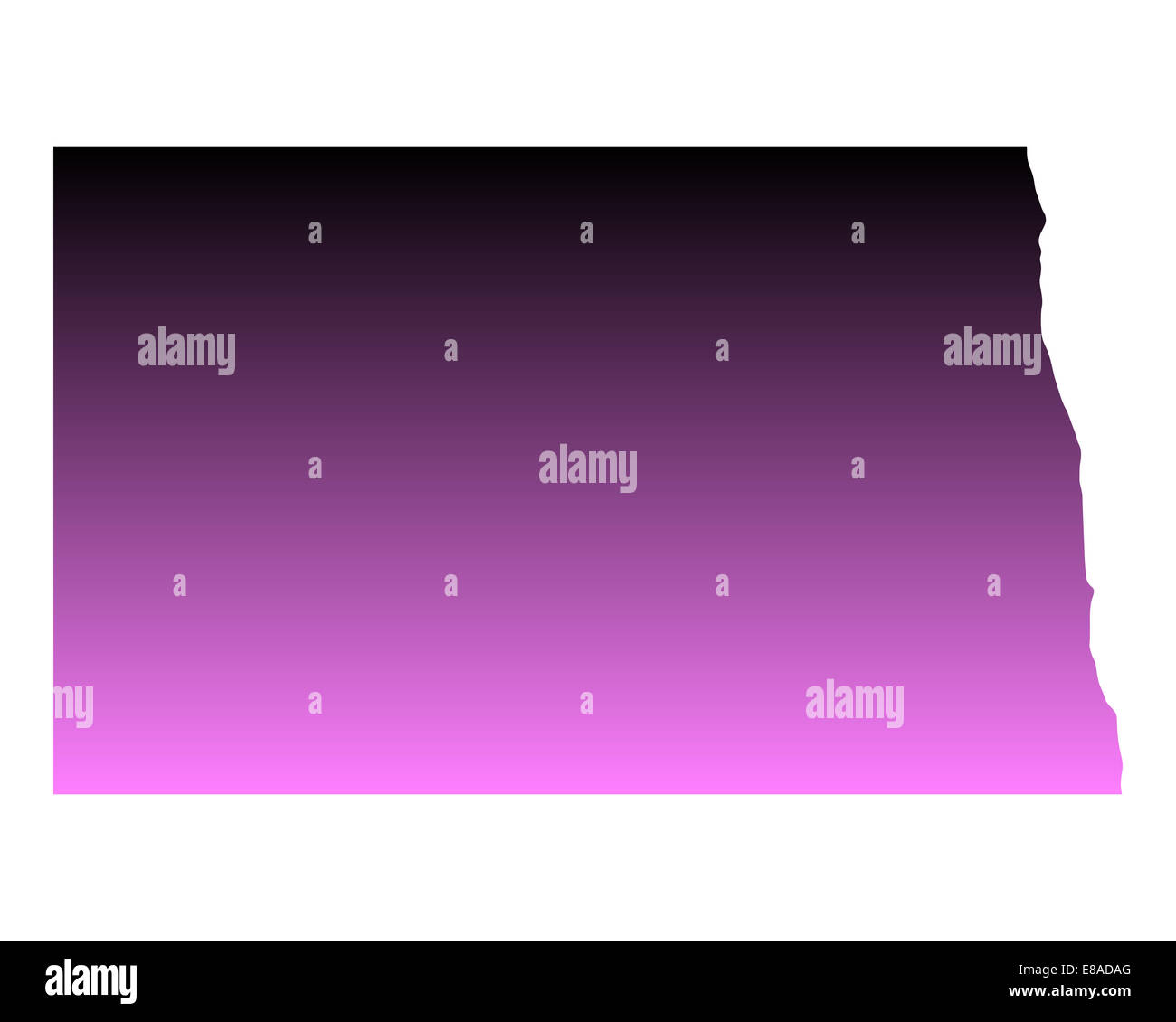 Map of North Dakota Stock Photo Alamy