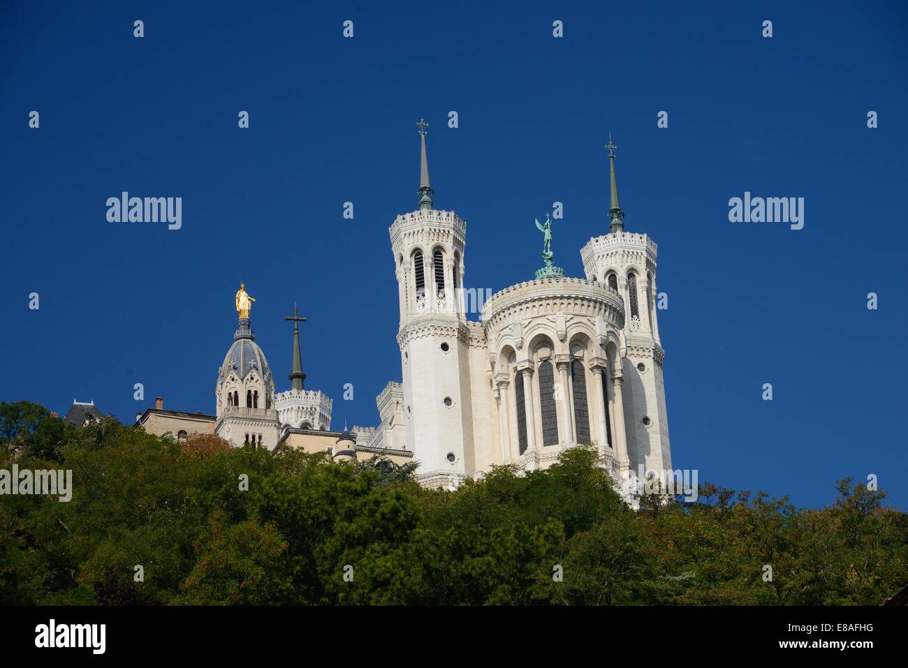Basilique Notre-Dame de Fourvière in Lyon Stock Photo - Alamy