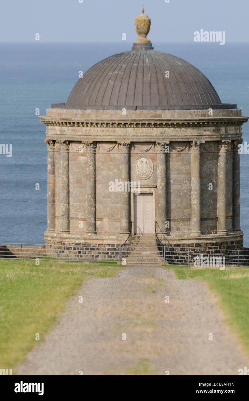 Mussenden Temple, at Downhill Demesne, Northern Ireland. Stock Photo