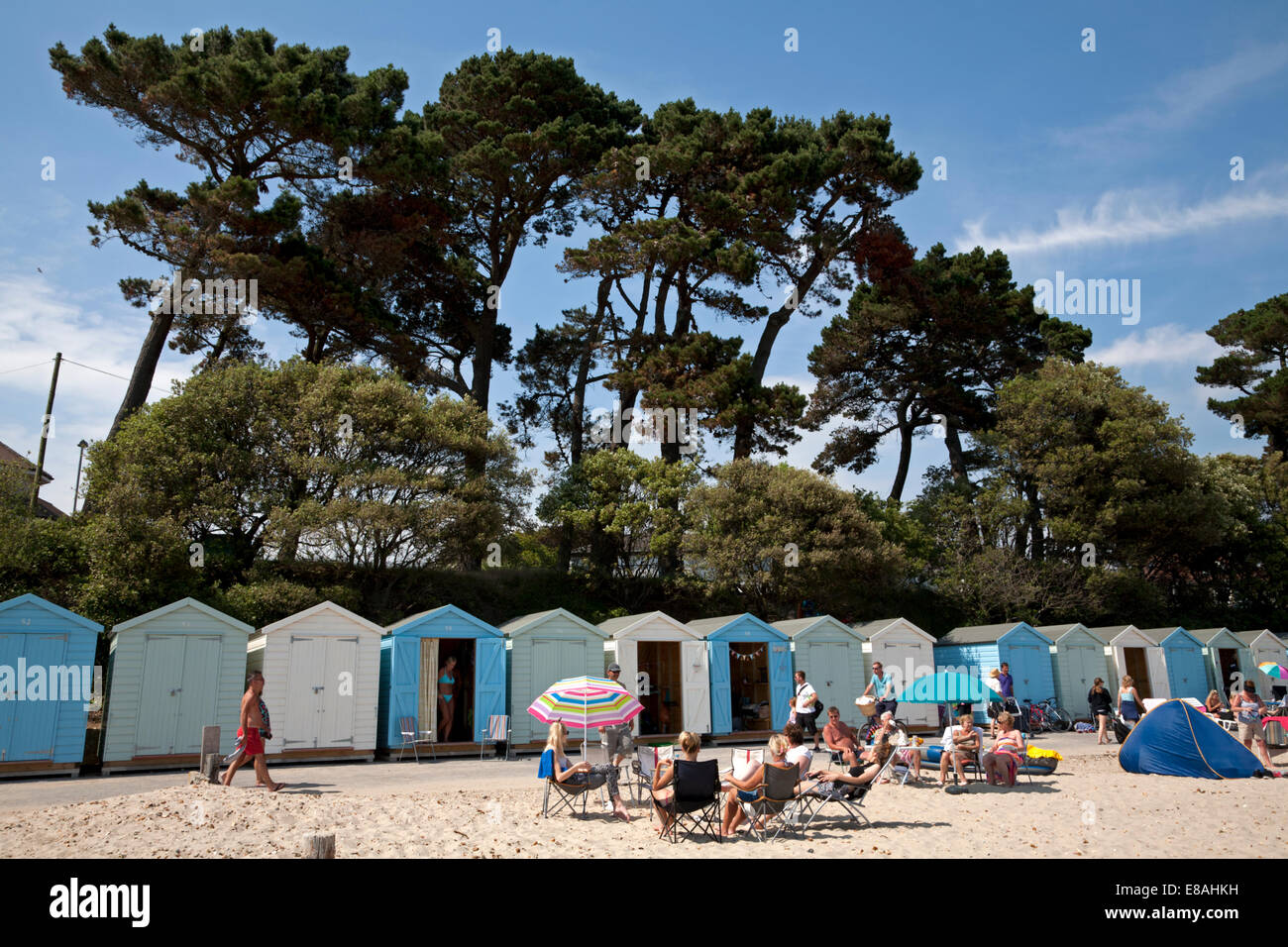 avon beach mudeford christchurch dorset england Stock Photo