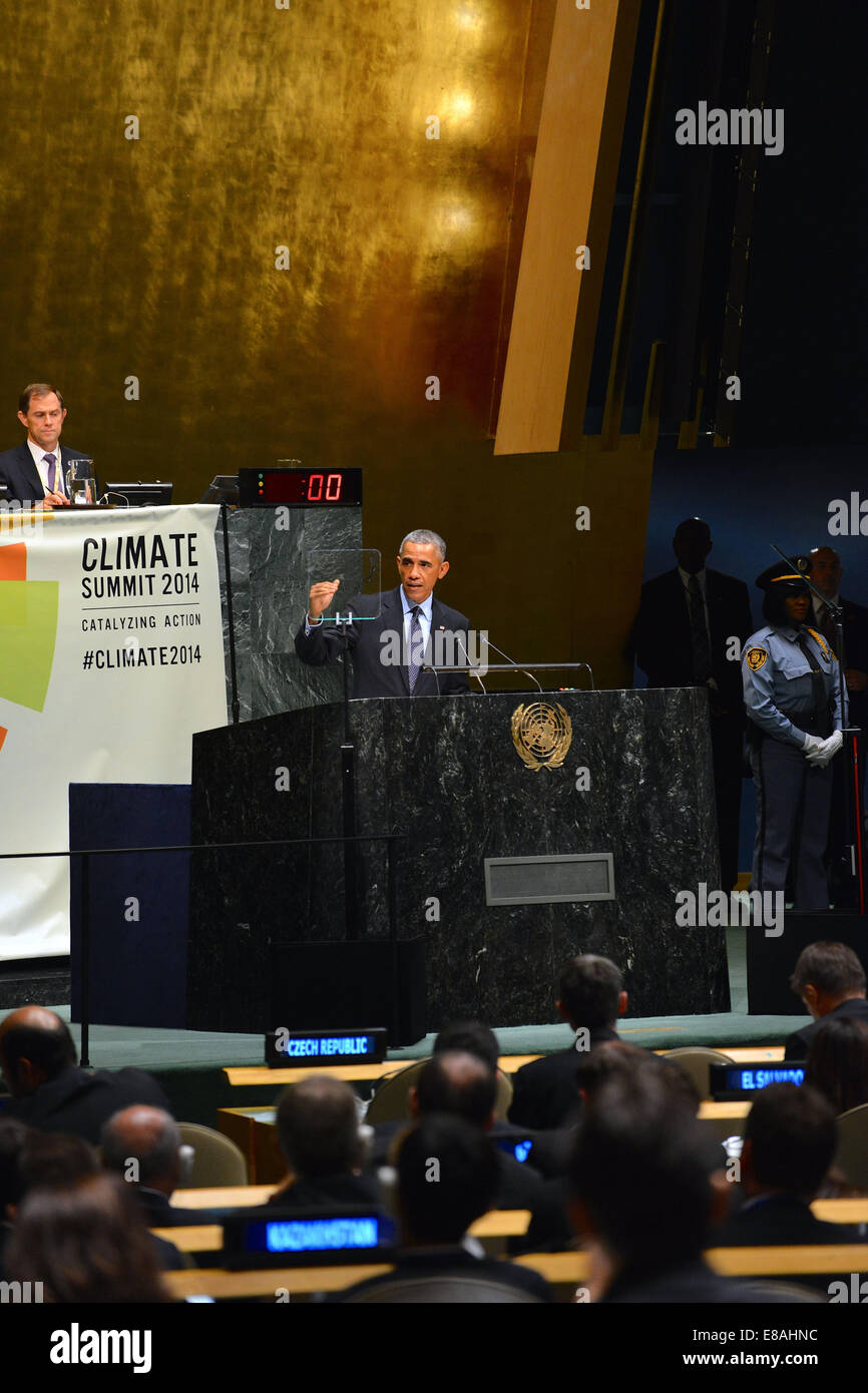 President Barack Obama Speaks At The United Nations Climate Summit In