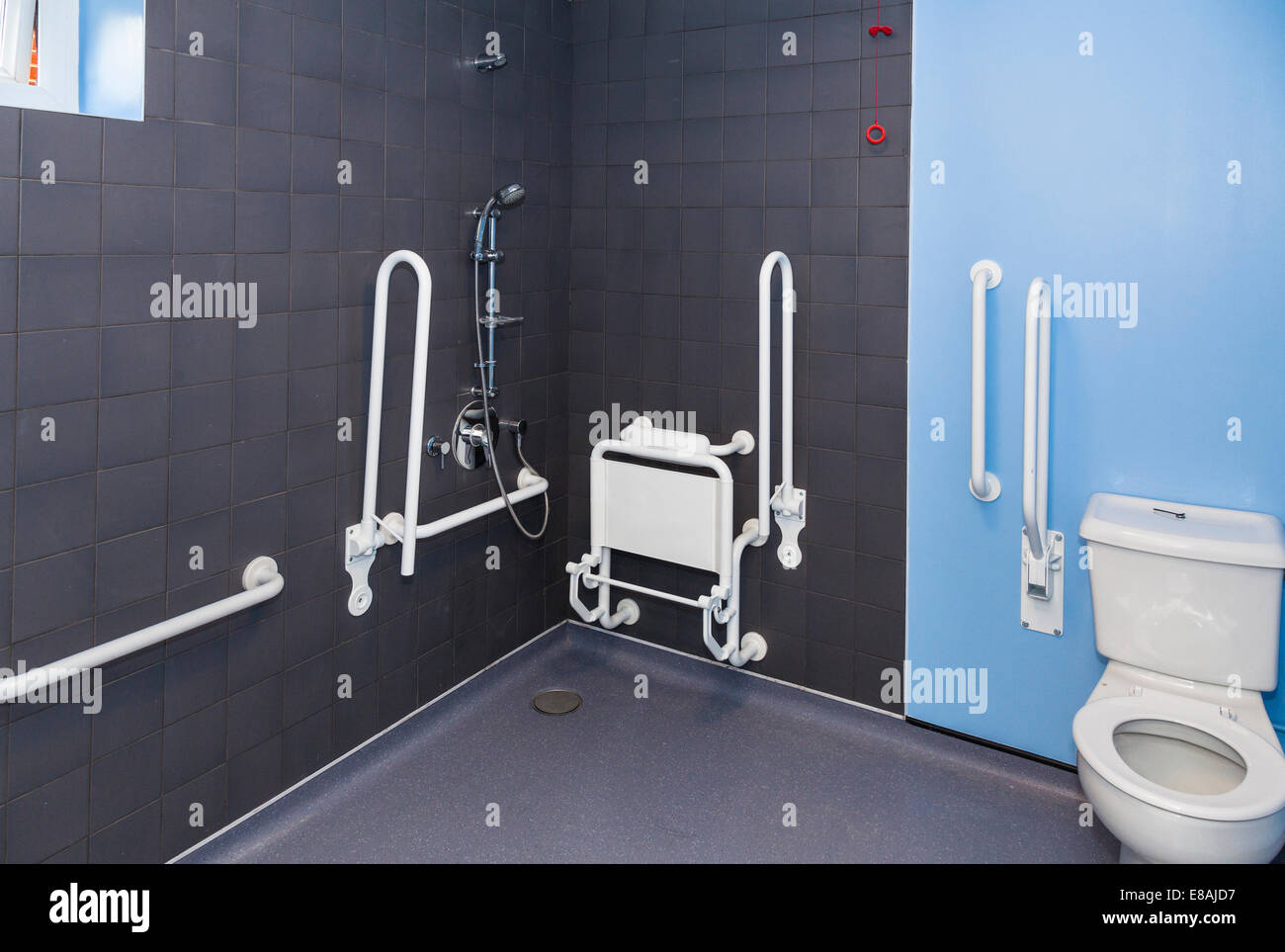 Disabled wetroom bathroom. Stock Photo