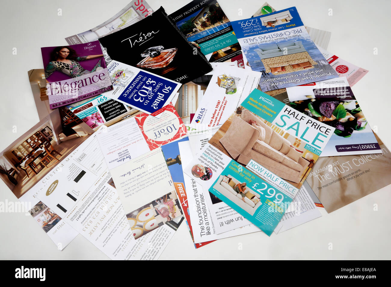 Collection Of Leaflets From Magazines Stock Photo Alamy