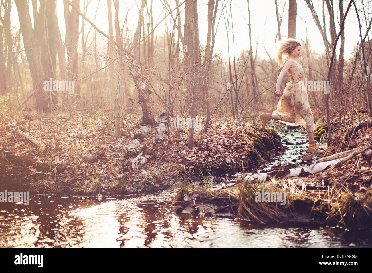 Woman in the forest hi-res stock photography and images - Alamy