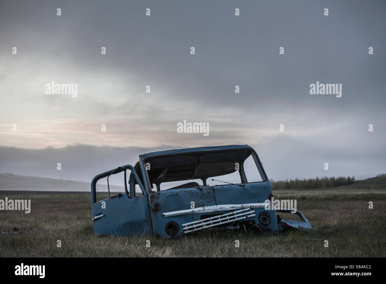 Abandoned vehicle, Egilsstadir, Iceland Stock Photo