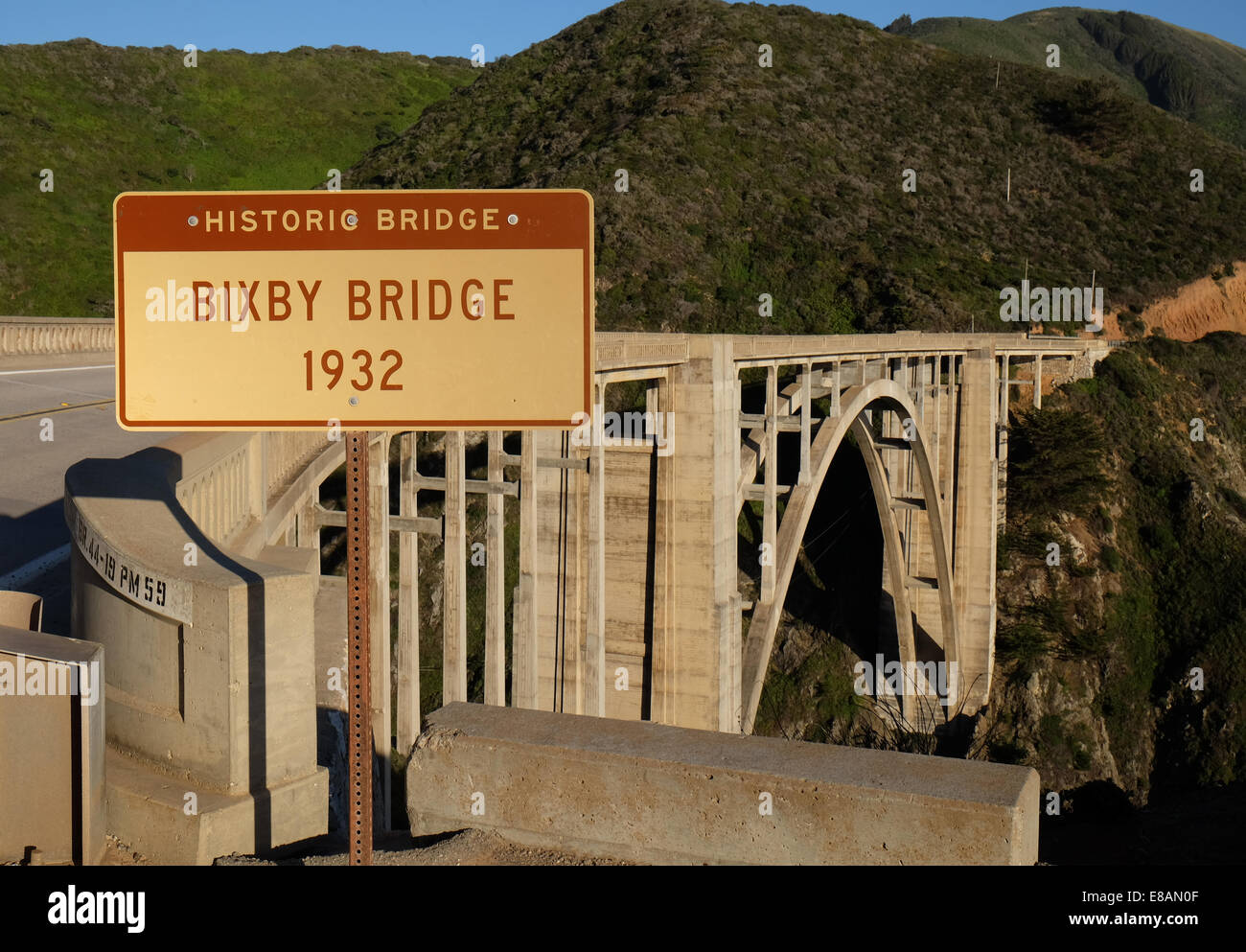 Bixby creek bridge in California Big Sur on highway route 1 Stock Photo ...