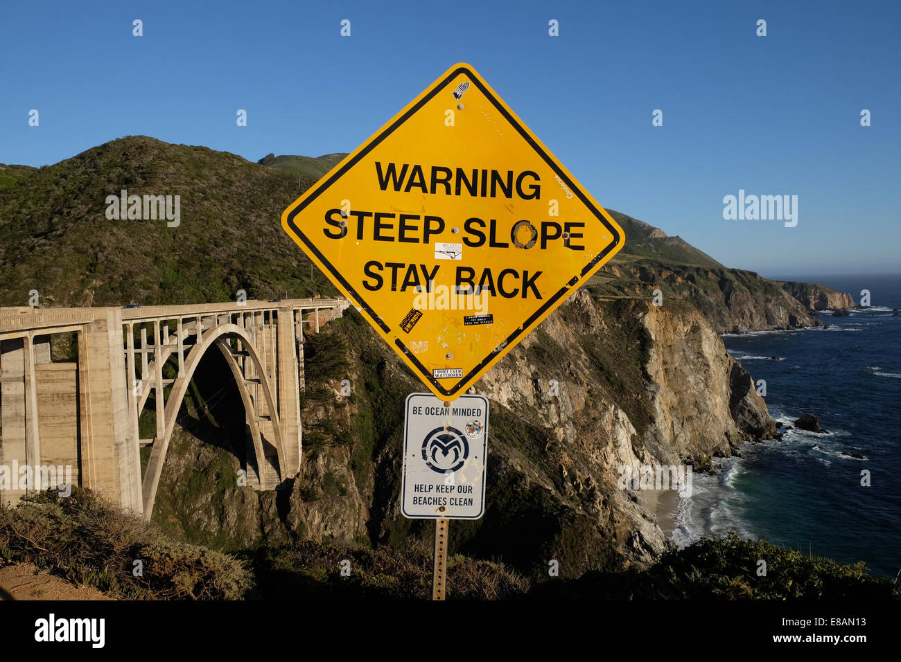 Bixby creek bridge in California Big Sur on highway route 1 Stock Photo ...