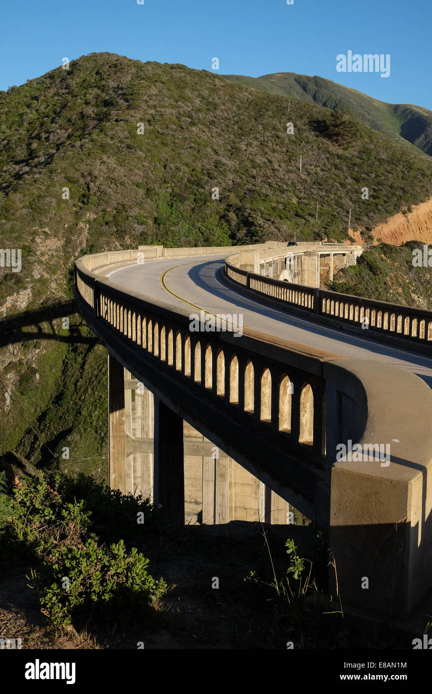 Bixby Creek Bridge In California Big Sur On Highway Route 1 Stock Photo
