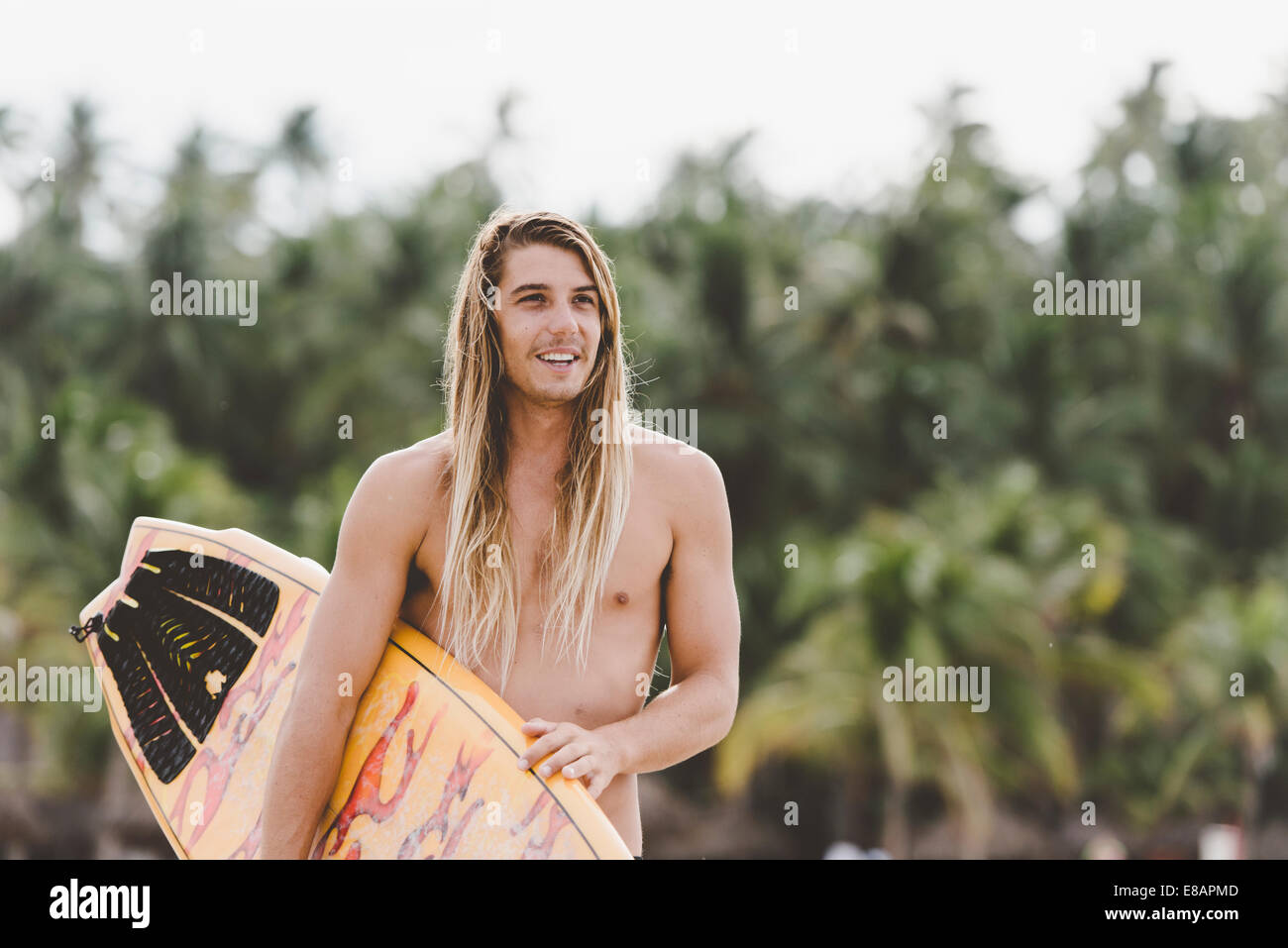 Australian surfer with surfboard Stock Photo Alamy
