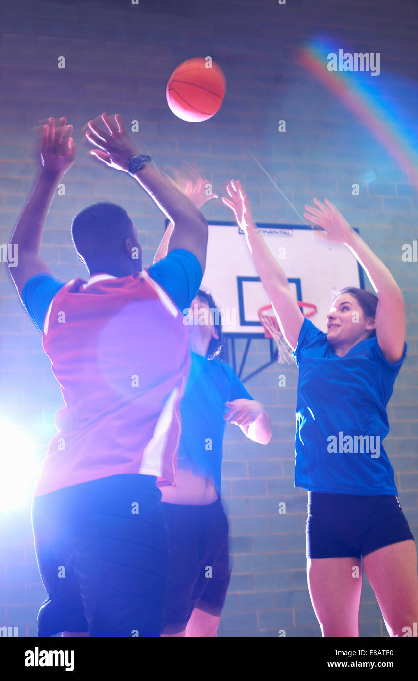 People playing basketball Stock Photo