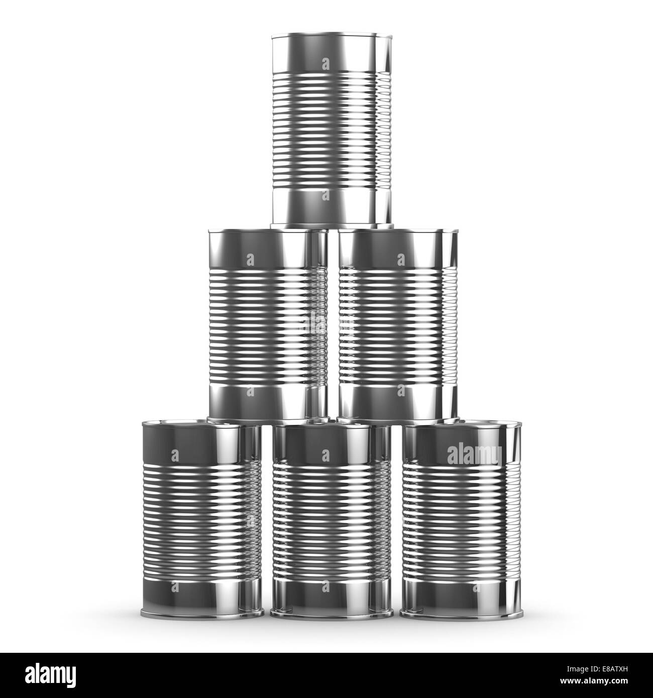 3d render of a stack of tin cans Stock Photo Alamy