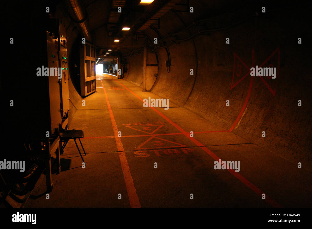 rare glimpse inside the service tunnel at Eurotunnel between the Uk and