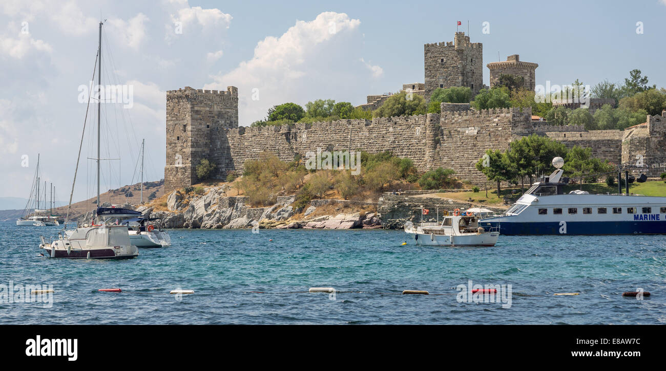 Saint Peter's Castle Bodrum port Turkey Stock Photo