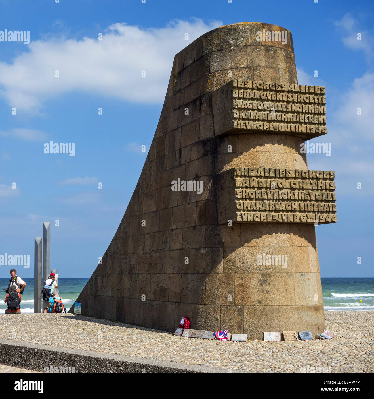 The Second World War Two Omaha Beach monument at SaintLaurentsurMer