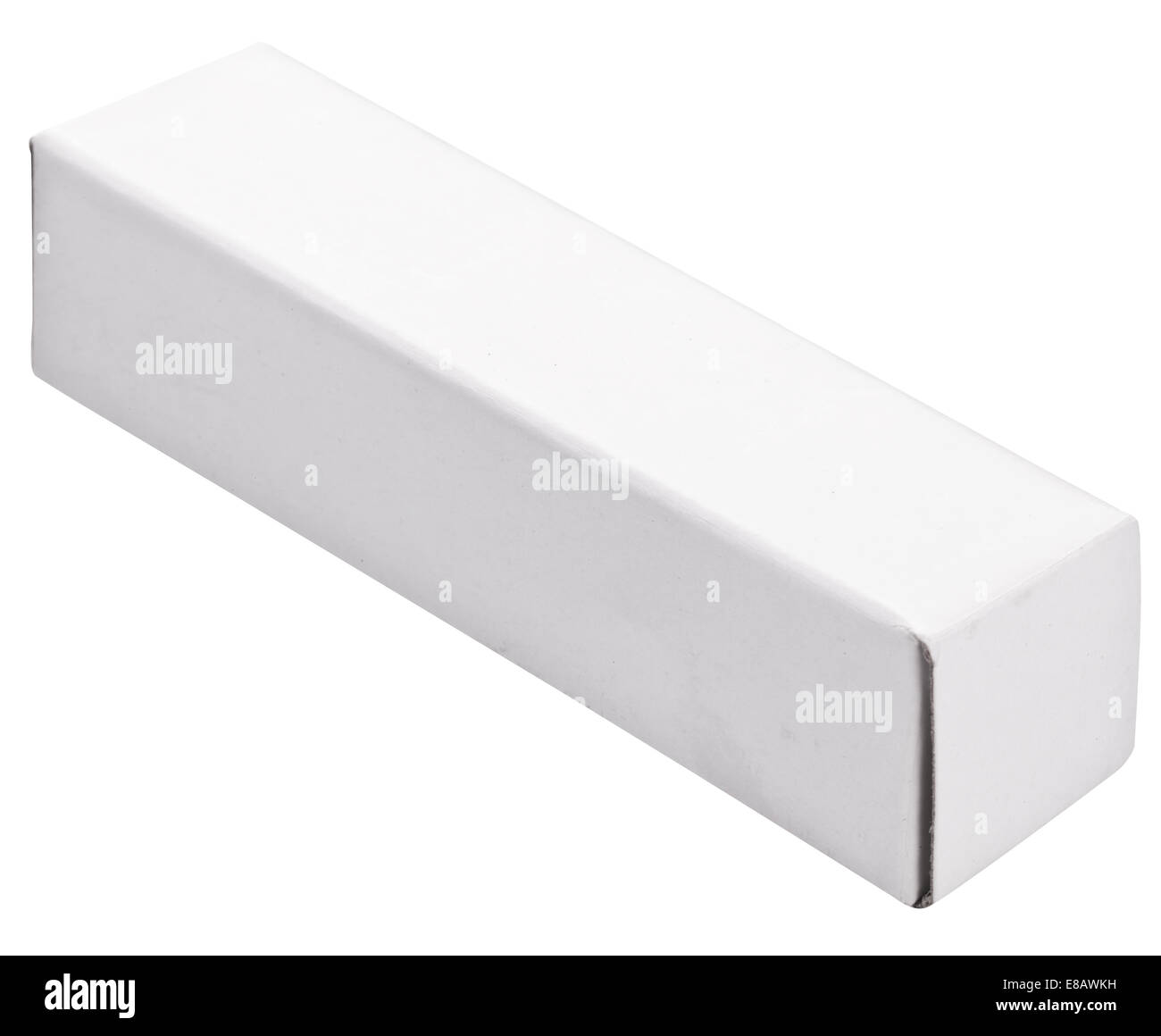 Long white paper box. File contains clipping paths. Stock Photo