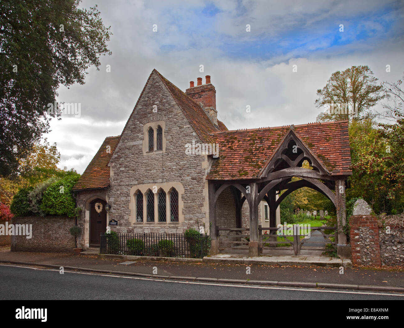 Lych Gate Cottage, Hursley, Hampshire, England Stock Photo