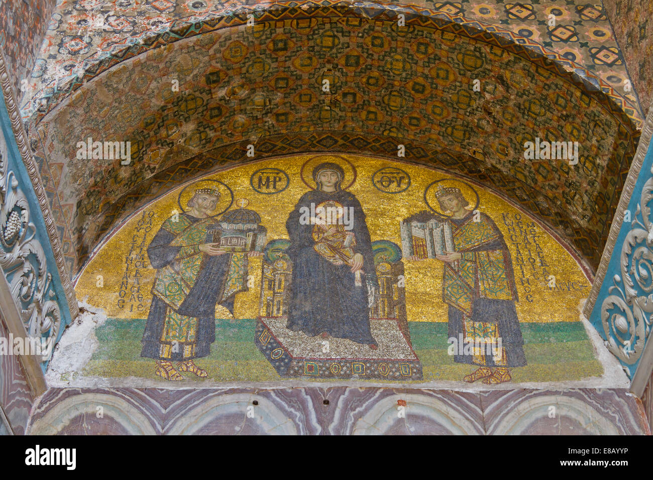 A Mosaic in Hagia Sophia Stock Photo - Alamy
